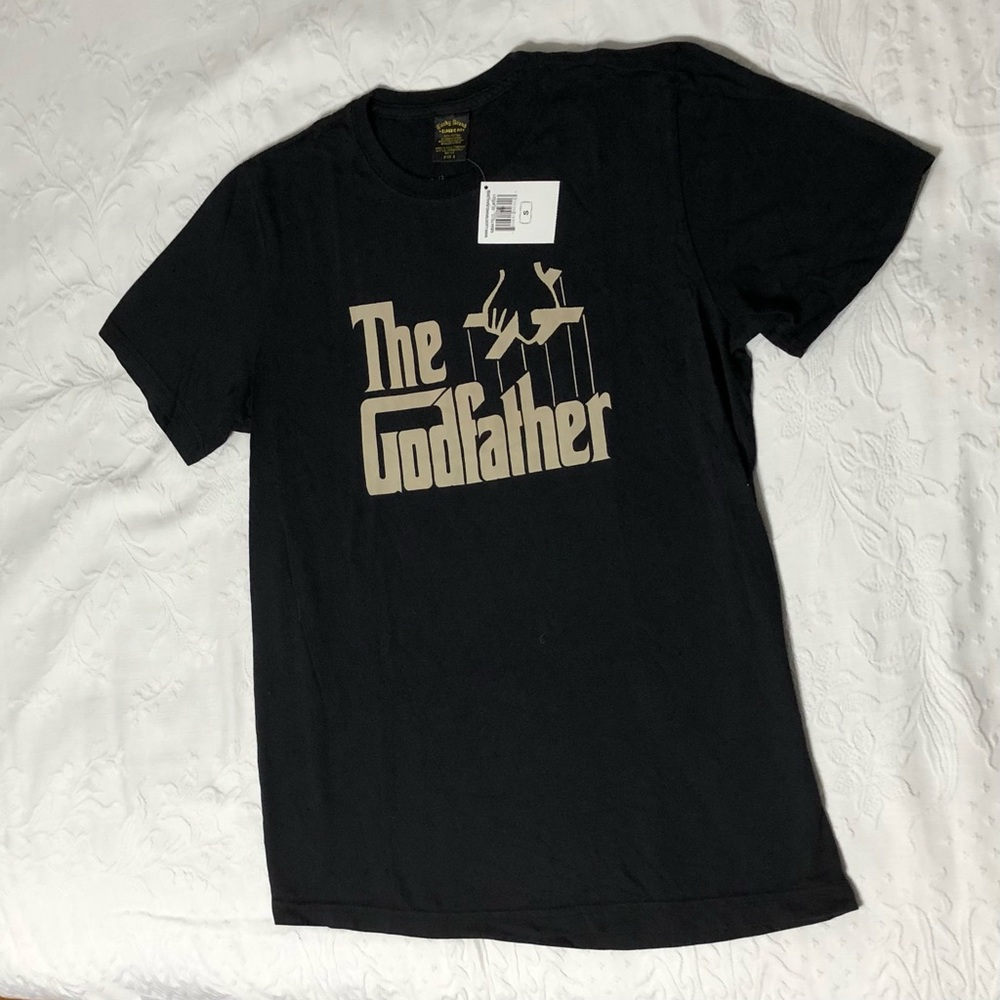 Lucky Brand Tee NWT “The Godfather” Movie Tee Graphic Print Front/Back Size S - Picture 9 of 12